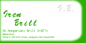 iren brill business card